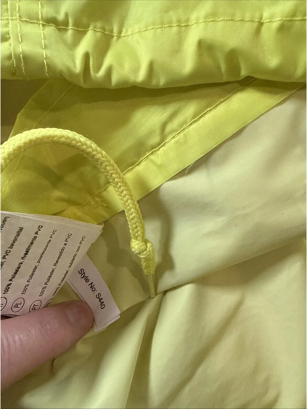 Portwest Rain Jacket Hooded Size S Neon Yellow Waterproof  S440 Pre Owned